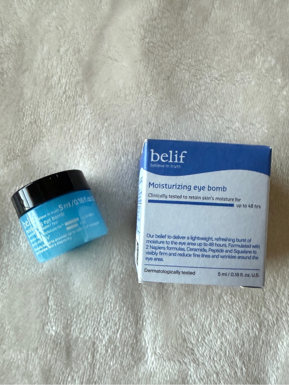 BELIF Moisturizing Eye Bomb Essential Eye Cream 5 mL/0.16 fl oz travel size NIB